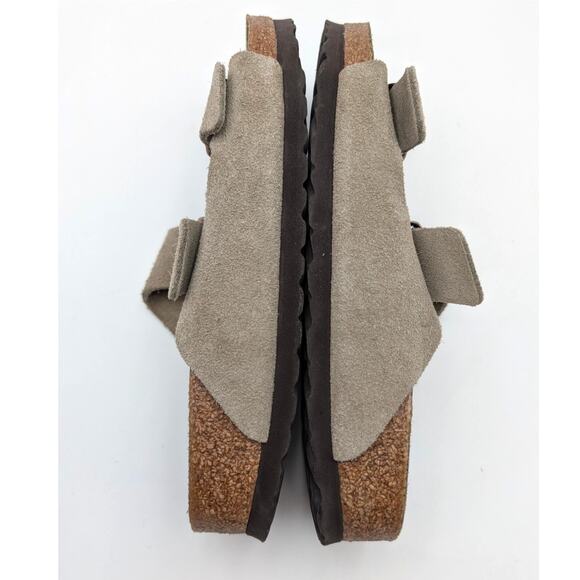 Birkenstock Arizona Soft Footbed Suede Leather Sandals Taupe Size USW7/M5 EU38 - Picture 6 of 15